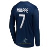 Officiële Voetbalshirt Paris Saint-Germain Mbappé 7 Thuis 2022-23 Lange Mouw - Heren